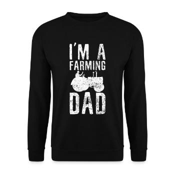 Traktor landwirtschaftlicher Traktor - Unisex Pullover - Schwarz - Vorne - Alina (178cm) & Michal (187cm)