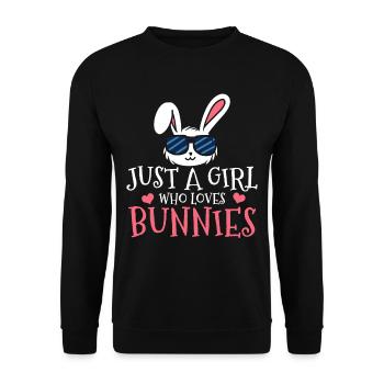 lapin - Sweat-shirt Unisexe - noir - Devant - Alina (178cm) & Michal (187cm)