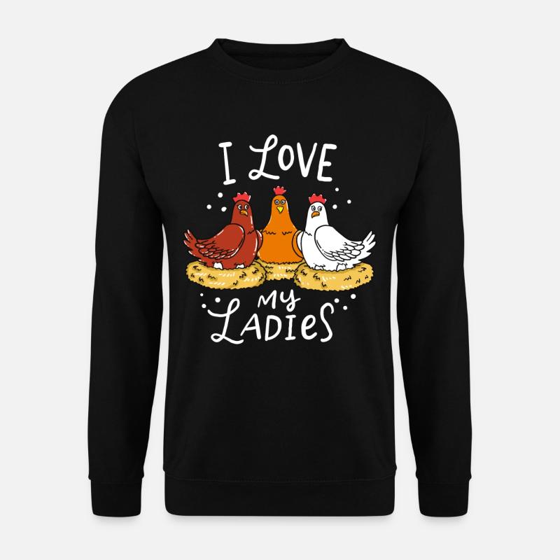 Huhn - Unisex Pullover - Schwarz
