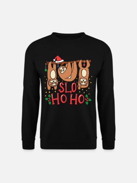 Sloth Weihnachten - Unisex Pullover - Schwarz