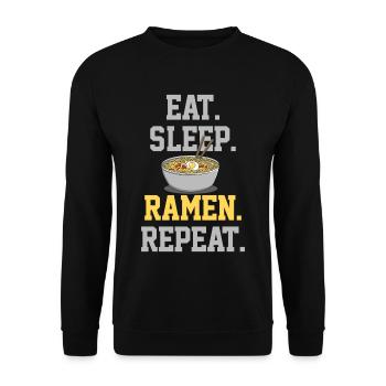 ramen - Sweat-shirt Unisexe - noir - Devant - Alina (178cm) & Michal (187cm)