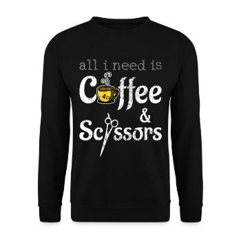 Hairdresser Hairdresser Hairdresser - Unisex Sweatshirt - black - Front - Alina (178cm) & Michal (187cm)