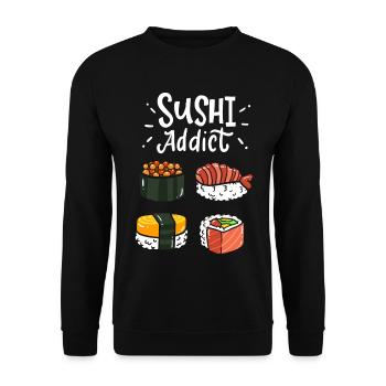 Sushi - Unisex Pullover - Schwarz - Vorne - Alina (178cm) & Michal (187cm)