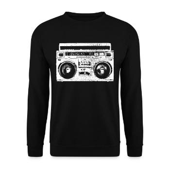 Hip Hop - Unisex Pullover - Schwarz - Vorne - Alina (178cm) & Michal (187cm)
