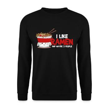 ramen - Unisex Sweatshirt - black - Front - Alina (178cm) & Michal (187cm)