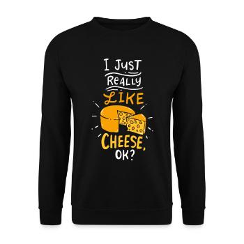 fromage - Sweat-shirt Unisexe - noir - Devant - Alina (178cm) & Michal (187cm)
