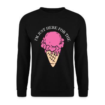 crème glacée - Sweat-shirt Unisexe - noir - Devant - Alina (178cm) & Michal (187cm)