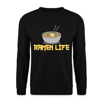 ramen - Unisex Pullover - Schwarz - Vorne - Alina (178cm) & Michal (187cm)