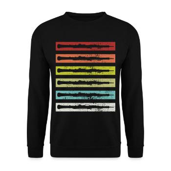 Oboe Vintage - Unisex Sweatshirt - black - Front - Alina (178cm) & Michal (187cm)