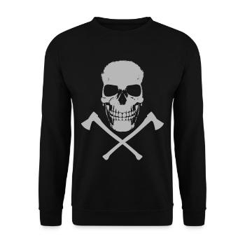 Lumberjack - Unisex Sweatshirt - black - Front - Alina (178cm) & Michal (187cm)