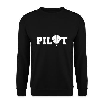 Balloon pilot hot air balloon sayings gift - Unisex Sweatshirt - black - Front - Alina (178cm) & Michal (187cm)
