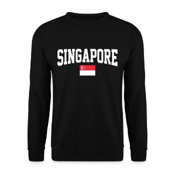 Singapore - Unisex Sweatshirt - black - Front - Alina (178cm) & Michal (187cm)
