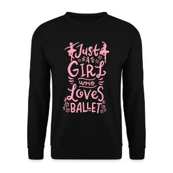 Ballett - Unisex Pullover - Schwarz - Vorne - Alina (178cm) & Michal (187cm)
