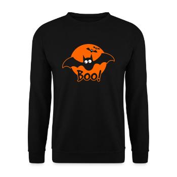 Boo! - Unisex Sweatshirt - black - Front - Alina (178cm) & Michal (187cm)