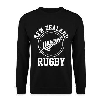 Rugby Nouvelle Zélande - Sweat-shirt Unisexe - noir - Devant - Alina (178cm) & Michal (187cm)