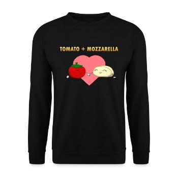 Tomate Mozarella - Sweat-shirt Unisexe - noir - Devant - Alina (178cm) & Michal (187cm)