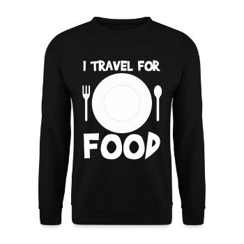 to travel - Unisex Sweatshirt - black - Front - Alina (178cm) & Michal (187cm)