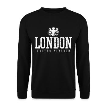 London UK - Unisex Pullover - Schwarz - Vorne - Alina (178cm) & Michal (187cm)