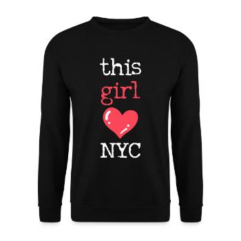 New York - Sweat-shirt Unisexe - noir - Devant - Alina (178cm) & Michal (187cm)