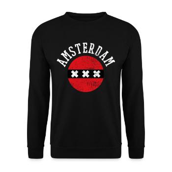 Amsterdam XXX - Unisex Sweatshirt - black - Front - Alina (178cm) & Michal (187cm)