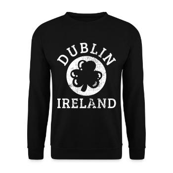 Dublin - Unisex Sweatshirt - black - Front - Alina (178cm) & Michal (187cm)