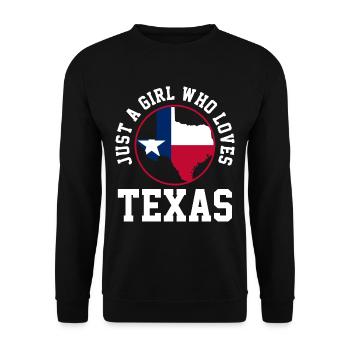 Texas - Unisex Pullover - Schwarz - Vorne - Alina (178cm) & Michal (187cm)