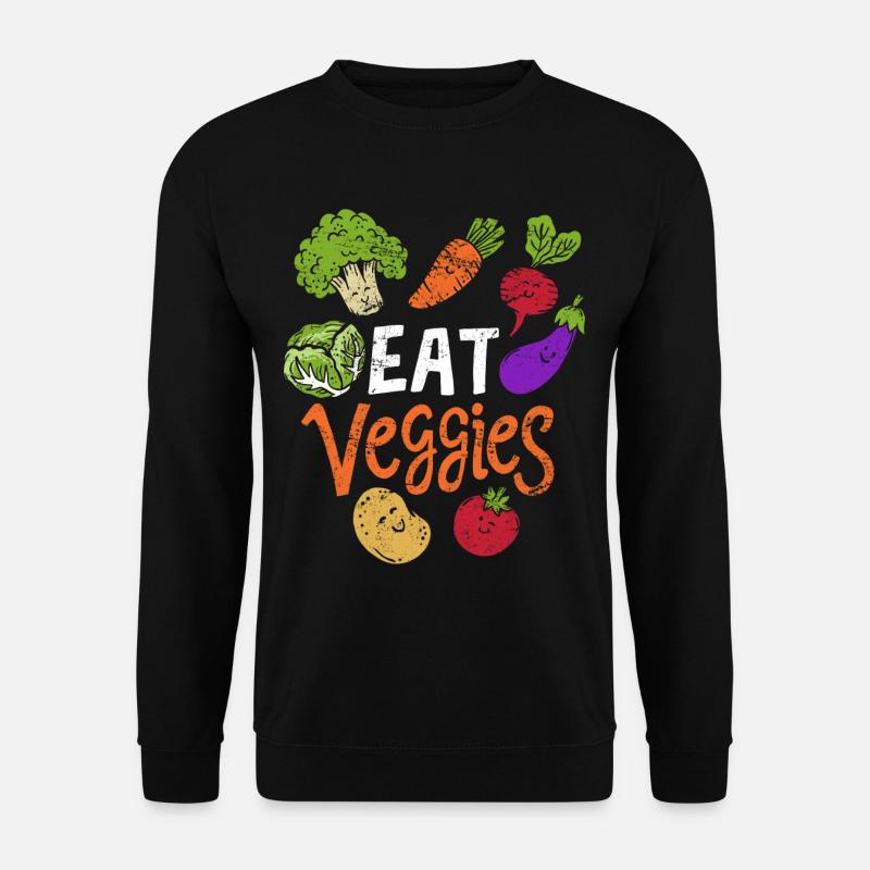 Vegetables eat vegetables vegetables - Unisex Sweatshirt - black