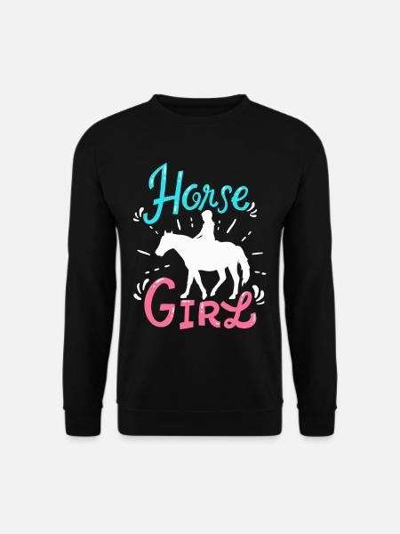 Pferd Mädchen - Unisex Pullover - Schwarz