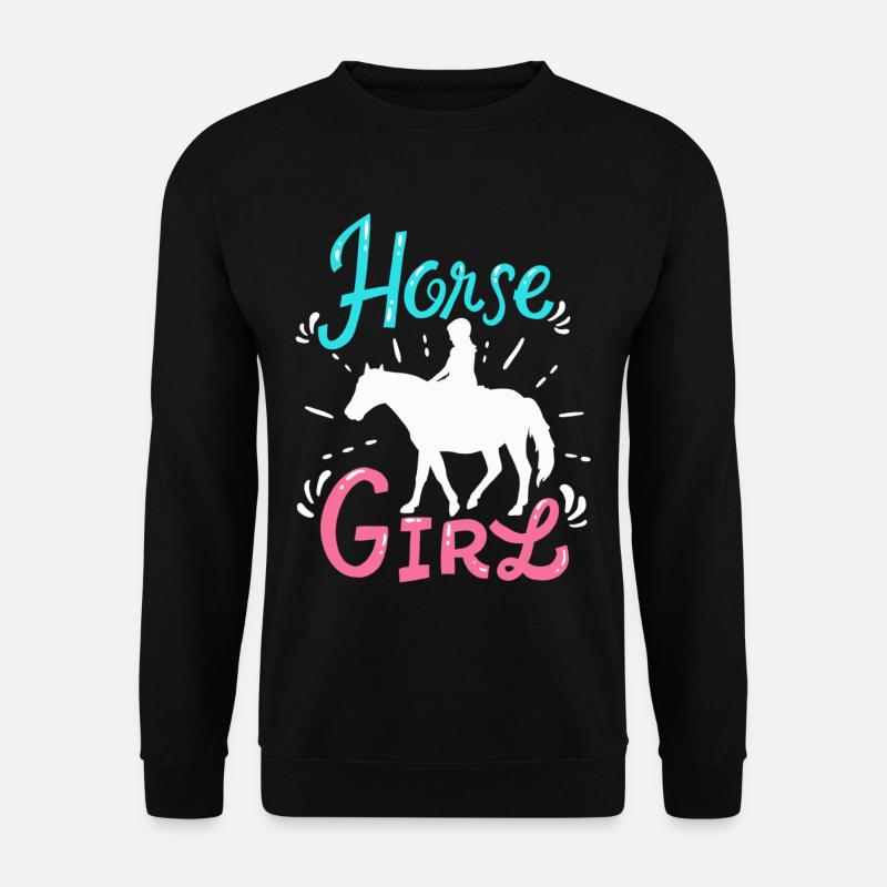 Pferd Mädchen - Unisex Pullover - Schwarz