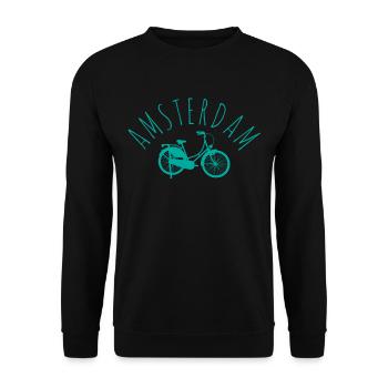 Amsterdam - Unisex Sweatshirt - black - Front - Alina (178cm) & Michal (187cm)