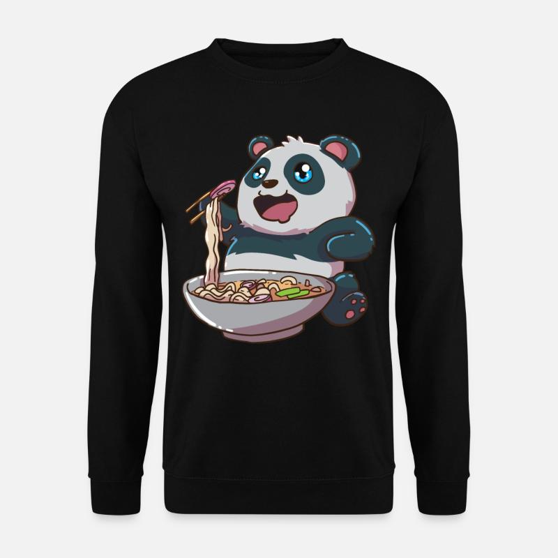 Ramen Pandabär - Unisex Pullover - Schwarz