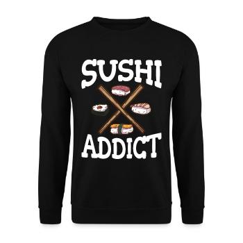 Sushi - Sweat-shirt Unisexe - noir - Devant - Alina (178cm) & Michal (187cm)