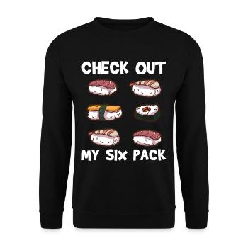 sushi - Unisex Sweatshirt - black - Front - Alina (178cm) & Michal (187cm)