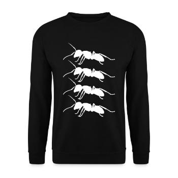 Ameisen - Unisex Pullover - Schwarz - Vorne - Alina (178cm) & Michal (187cm)