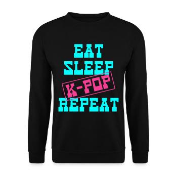 K-Pop - Unisex Pullover - Schwarz - Vorne - Alina (178cm) & Michal (187cm)