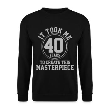 40ème anniversaire - Sweat-shirt Unisexe - noir - Devant - Alina (178cm) & Michal (187cm)
