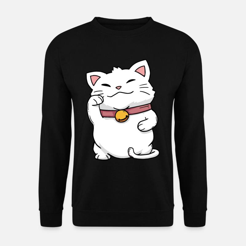 Neko Kawaii Maneki Maneki - Unisex Pullover - Schwarz