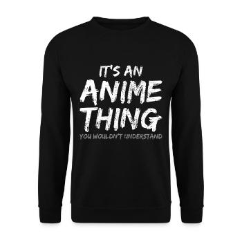 Anime - Sweat-shirt Unisexe - noir - Devant - Alina (178cm) & Michal (187cm)