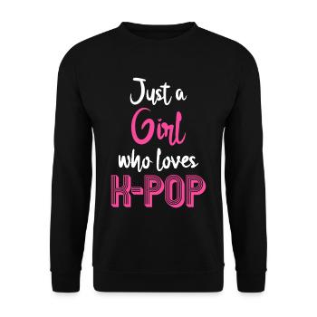 K-Pop - Unisex Sweatshirt - black - Front - Alina (178cm) & Michal (187cm)