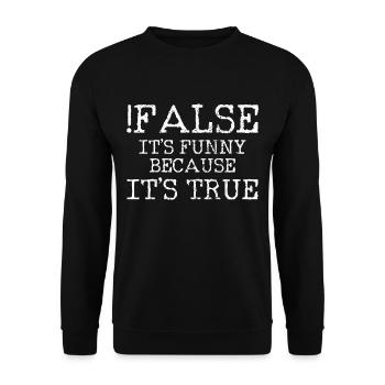 computer programming - Unisex Sweatshirt - black - Front - Alina (178cm) & Michal (187cm)