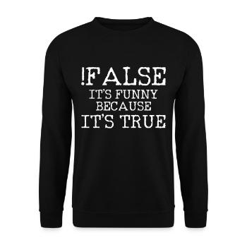 computer programming - Unisex Sweatshirt - black - Front - Alina (178cm) & Michal (187cm)