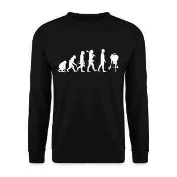 BBQ grilling - Unisex Sweatshirt - black - Front - Alina (178cm) & Michal (187cm)
