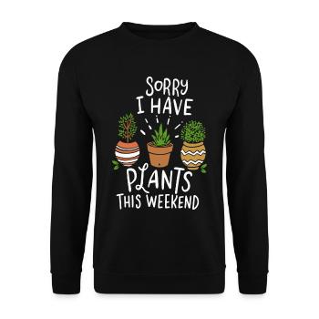 Gartenarbeit - Unisex Pullover - Schwarz - Vorne - Alina (178cm) & Michal (187cm)