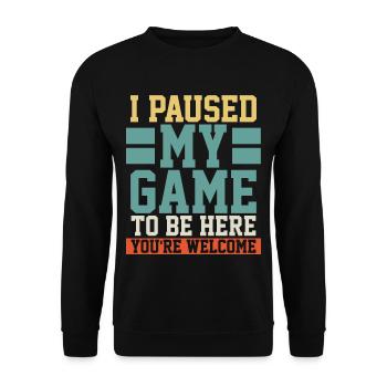 Gaming - Unisex Sweatshirt - black - Front - Alina (178cm) & Michal (187cm)
