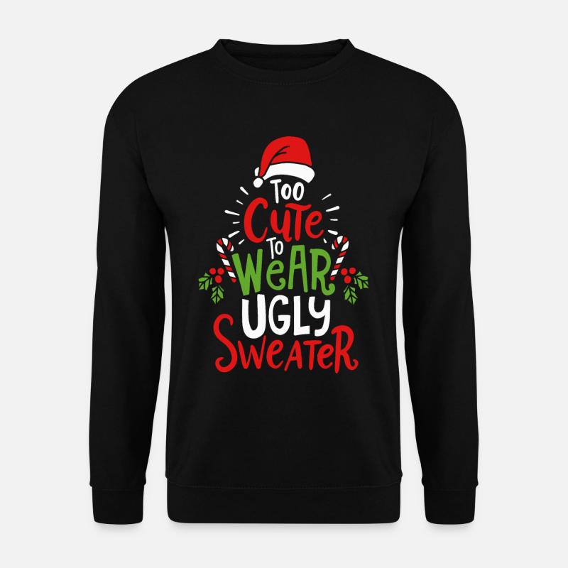 Hässlicher Weihnachtspullover - Unisex Pullover - Schwarz