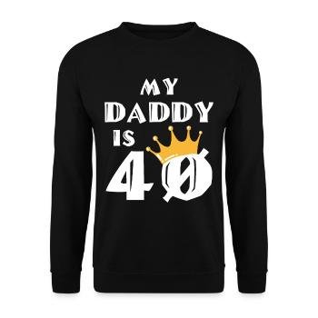 Papa anniversaire - Sweat-shirt Unisexe - noir - Devant - Alina (178cm) & Michal (187cm)