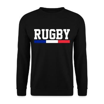 Rugby Frankreich - Unisex Pullover - Schwarz - Vorne - Alina (178cm) & Michal (187cm)