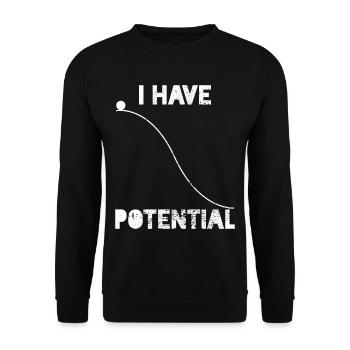 Physics Physicist Physicist Teacher - Unisex Sweatshirt - black - Front - Alina (178cm) & Michal (187cm)