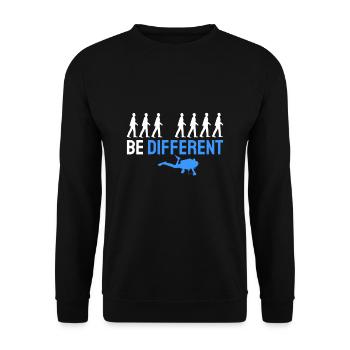 Taucher Lustig Tauchen Prüfung Abzeichen Geschenk - Unisex Pullover - Schwarz - Vorne - Alina (178cm) & Michal (187cm)