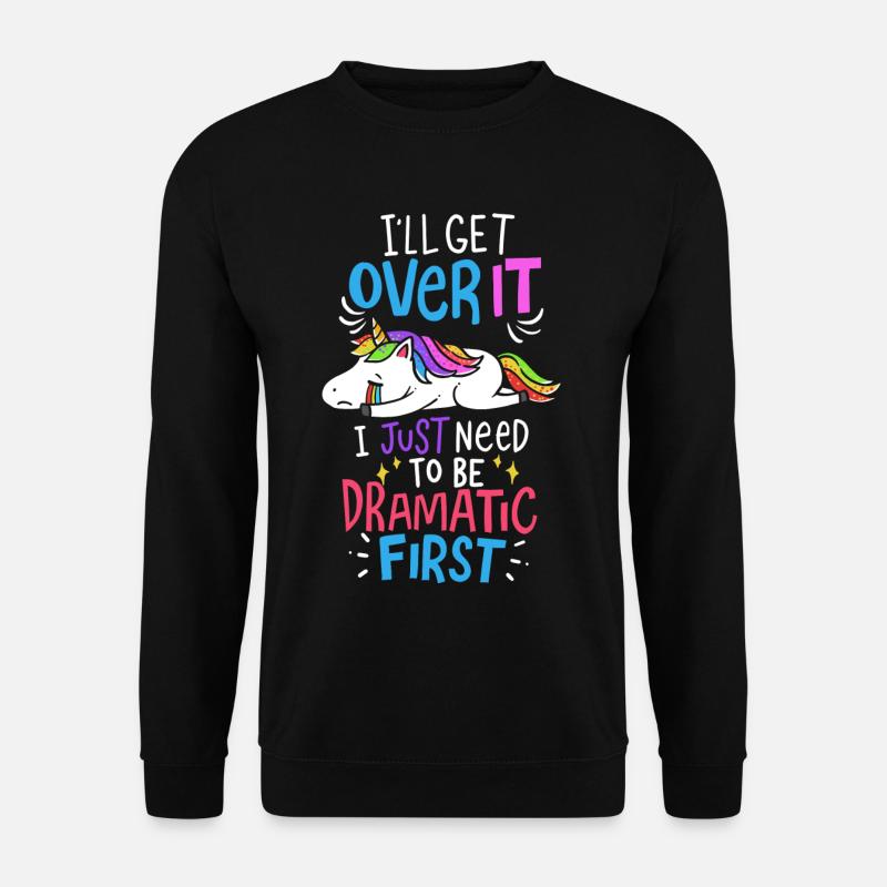 Einhorn Dramatisch - Unisex Pullover - Schwarz